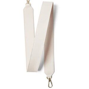 Leatherology Short Ivory White Italian Leather Strap for Bag Purse